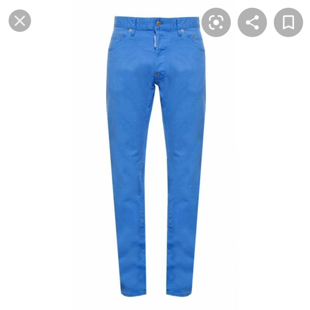 Dsquared2 blue slim straight jeans chino pants 34 x 35 denim